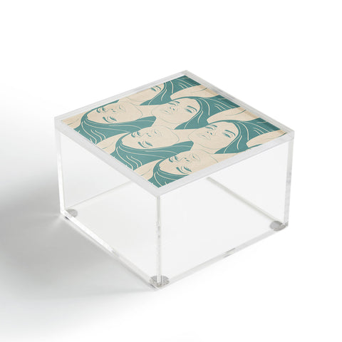 High Tied Creative Melting into You Teal Acrylic Box