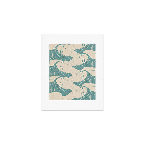 High Tied Creative Melting into You Teal Art Print