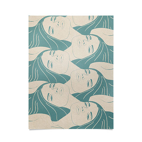 High Tied Creative Melting into You Teal Poster