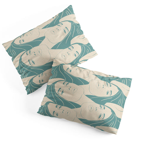 High Tied Creative Melting into You Teal Pillow Shams