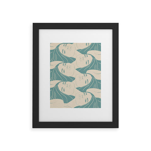 High Tied Creative Melting into You Teal Framed Art Print
