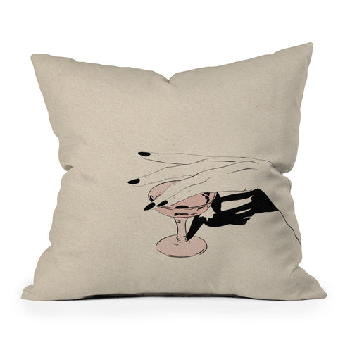 High Tied Creative Rose I Outdoor Throw Pillow