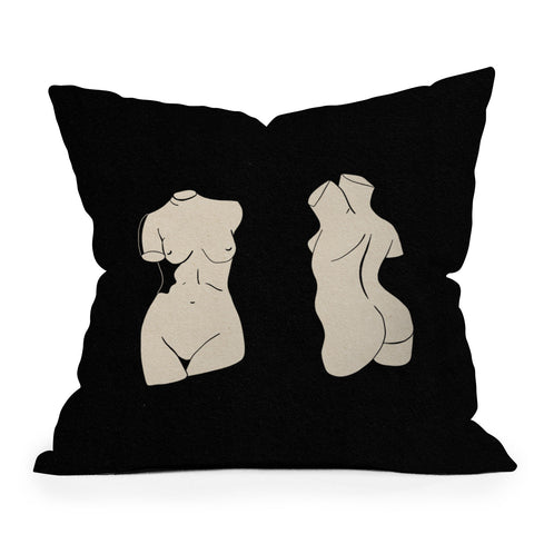 High Tied Creative Torso Outdoor Throw Pillow