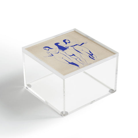 High Tied Creative Women in Blue Acrylic Box