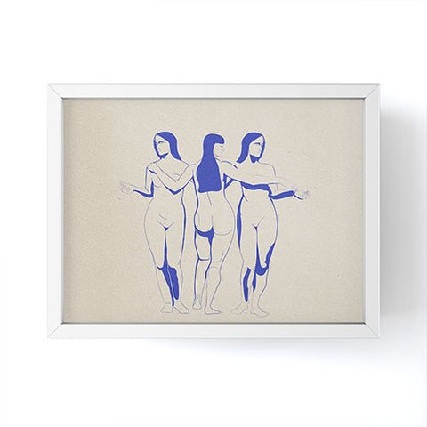 High Tied Creative Women in Blue Framed Mini Art Print