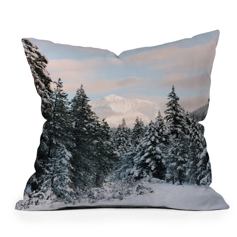 Hillary Murphy Mt Hood National Forest Outdoor Throw Pillow