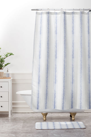 Holli Zollinger AEGEAN BOLD STRIPE Shower Curtain And Mat