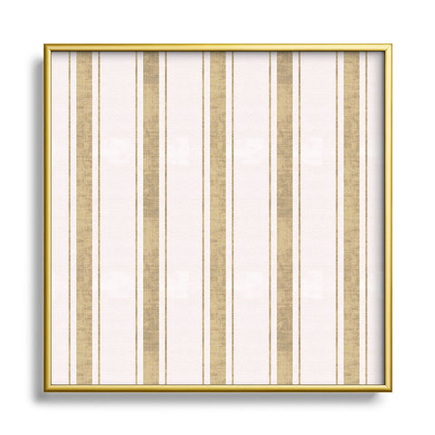 Holli Zollinger AEGEAN JUTE STRIPE Square Metal Framed Art Print