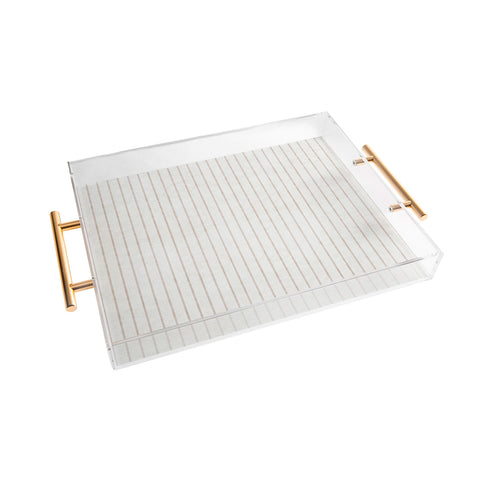 Holli Zollinger AEGEAN SIMPLE TICKING STRIPE Acrylic Tray