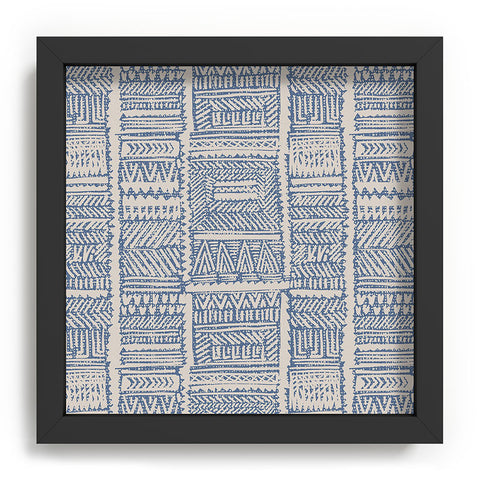 Holli Zollinger ALMAH GRASSCLOTH BLUE Recessed Framing Square