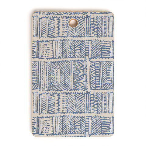 Holli Zollinger ALMAH GRASSCLOTH BLUE Cutting Board Rectangle
