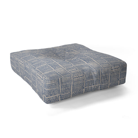 Holli Zollinger ALMAH GRASSCLOTH BLUE Floor Pillow Square