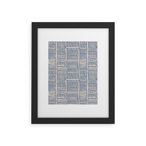 Holli Zollinger ALMAH GRASSCLOTH BLUE Framed Art Print