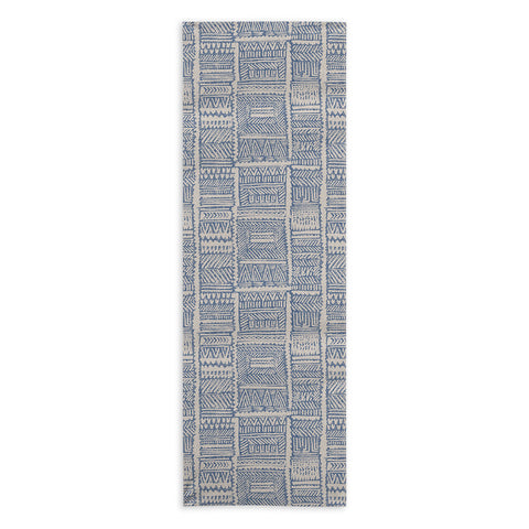 Holli Zollinger ALMAH GRASSCLOTH BLUE Yoga Towel