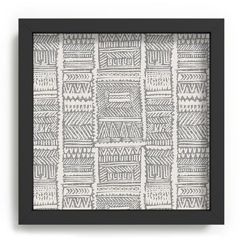 Holli Zollinger ALMAH GRASSCLOTH GREY Recessed Framing Square
