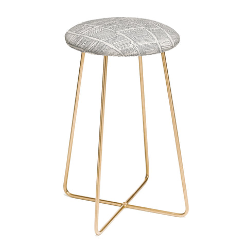 Holli Zollinger ALMAH GRASSCLOTH GREY Counter Stool