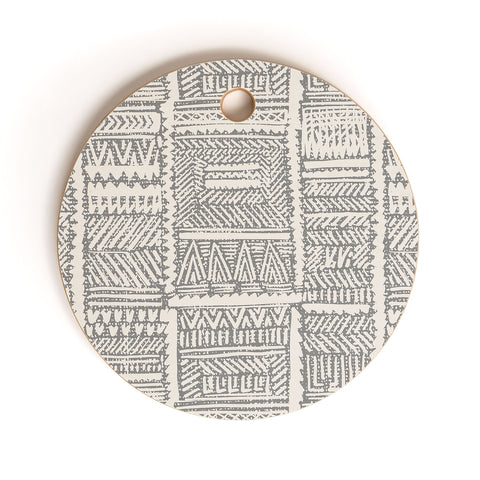 Holli Zollinger ALMAH GRASSCLOTH GREY Cutting Board Round