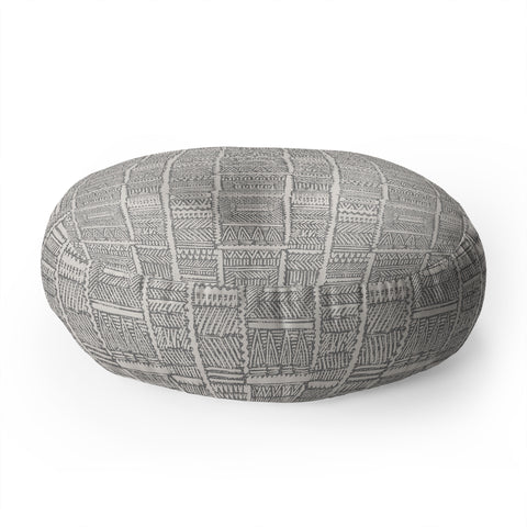 Holli Zollinger ALMAH GRASSCLOTH GREY Floor Pillow Round