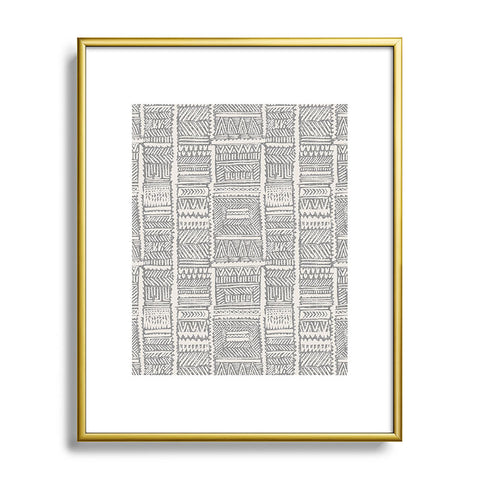 Holli Zollinger ALMAH GRASSCLOTH GREY Metal Framed Art Print