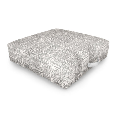 Holli Zollinger ALMAH GRASSCLOTH GREY Outdoor Floor Cushion