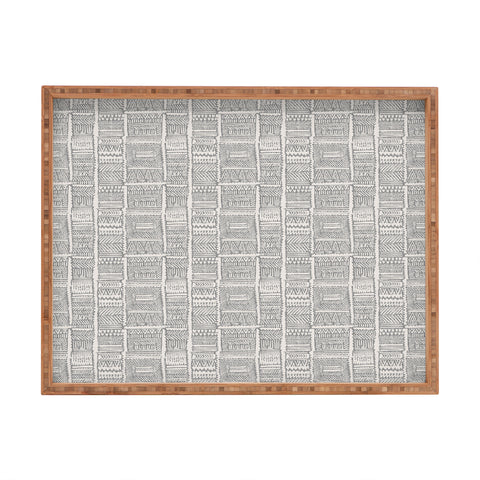Holli Zollinger ALMAH GRASSCLOTH GREY Rectangular Tray
