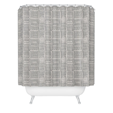 Holli Zollinger ALMAH GRASSCLOTH GREY Shower Curtain