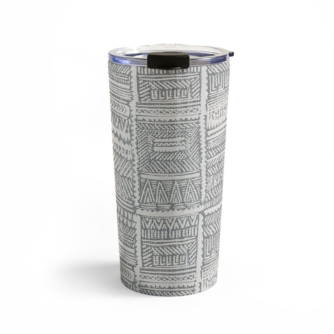 Holli Zollinger ALMAH GRASSCLOTH GREY Travel Mug