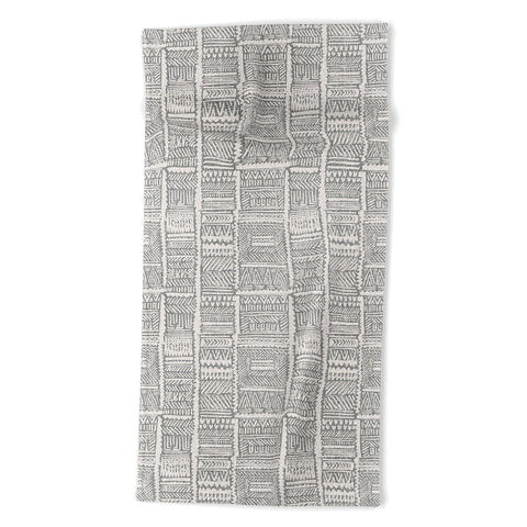 Holli Zollinger ALMAH GRASSCLOTH GREY Beach Towel