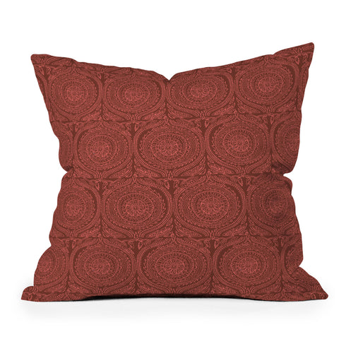 Holli Zollinger ANTHOLOGY OF PATTERN ELLE SUNDIAL MAROON Outdoor Throw Pillow
