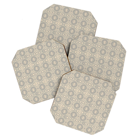 Holli Zollinger AntHOLOGY OF PATTERN SEVILLE MARBLE GREY Coaster Set