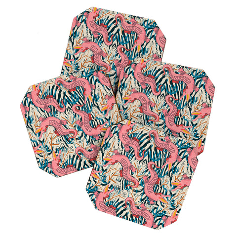 Holli Zollinger BAZAAR COSMICA GATOR Coaster Set