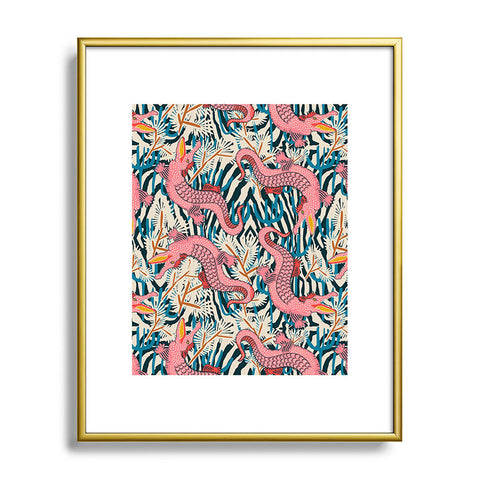 Holli Zollinger BAZAAR COSMICA GATOR Metal Framed Art Print