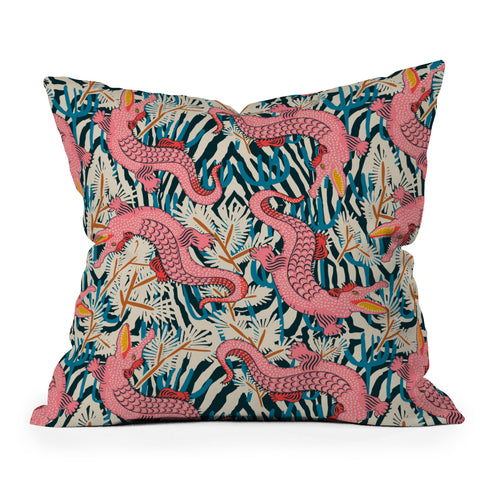 Holli Zollinger BAZAAR COSMICA GATOR Outdoor Throw Pillow