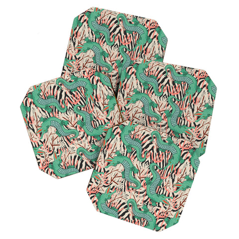 Holli Zollinger BAZAAR MAXIMA GATOR Coaster Set