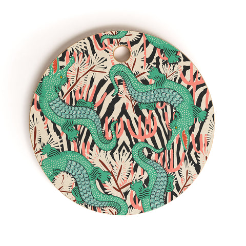 Holli Zollinger BAZAAR MAXIMA GATOR Cutting Board Round