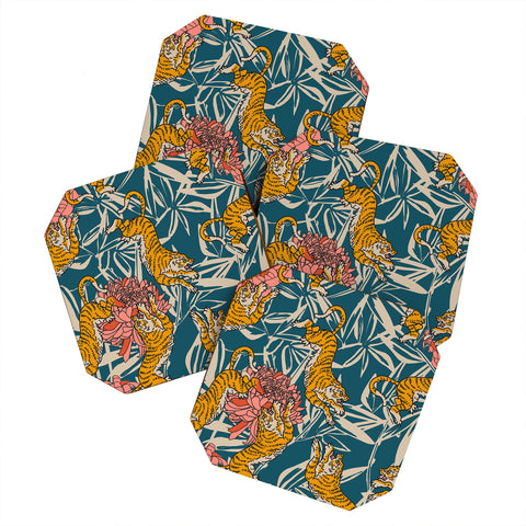 Holli Zollinger BENGAL CORA TIGER Coaster Set