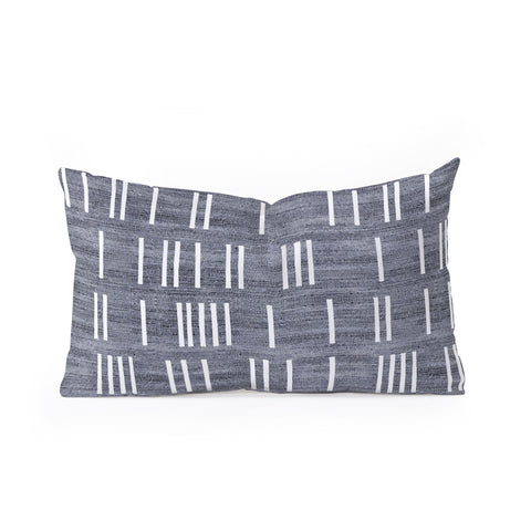 Holli Zollinger BOGO DENIM MUDCLOTH LIGHT Oblong Throw Pillow Havenly