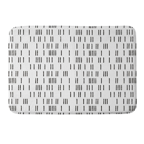 Holli Zollinger BOGO MUDCLOTH WHITE Memory Foam Bath Mat