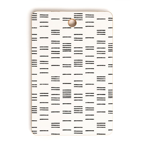 Holli Zollinger BOGO MUDCLOTH WHITE Cutting Board Rectangle