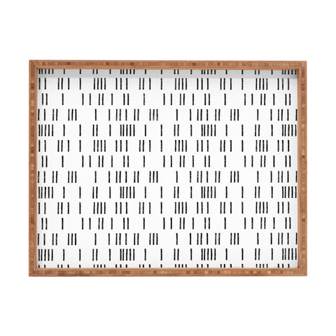 Holli Zollinger BOGO MUDCLOTH WHITE Rectangular Tray