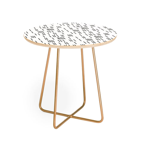 Holli Zollinger BOGO MUDCLOTH WHITE Round Side Table