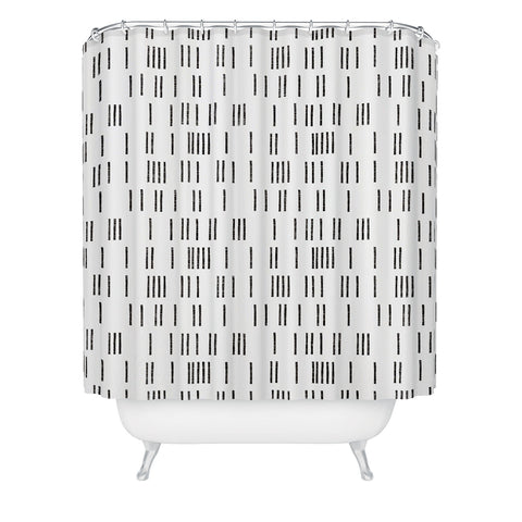 Holli Zollinger BOGO MUDCLOTH WHITE Shower Curtain