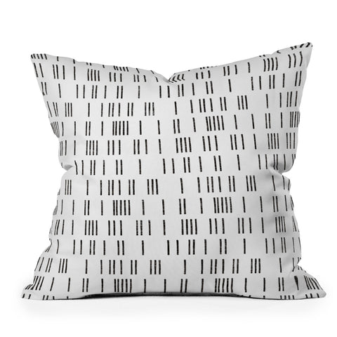 Holli Zollinger BOGO MUDCLOTH WHITE Outdoor Throw Pillow