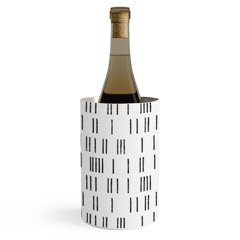 Holli Zollinger BOGO MUDCLOTH WHITE Wine Chiller