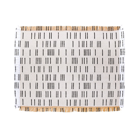 Holli Zollinger BOGO MUDCLOTH WHITE Throw Blanket