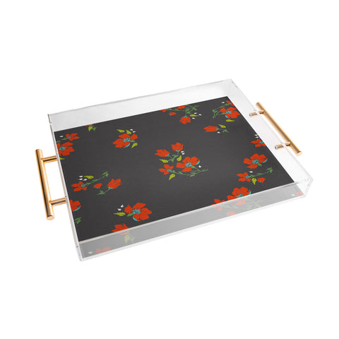 Holli Zollinger Bohemian Farmhouse Floral Acrylic Tray