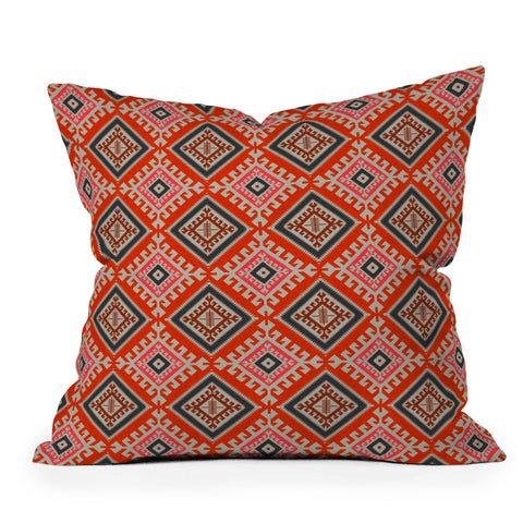 Holli Zollinger Bohemian Farmhouse Geo Outdoor Throw Pillow