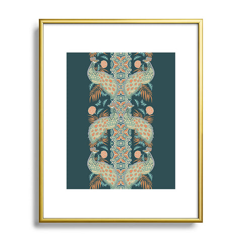 Holli Zollinger CHATEAU PEACOCK Metal Framed Art Print