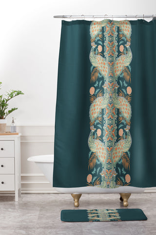 Holli Zollinger CHATEAU PEACOCK Shower Curtain And Mat