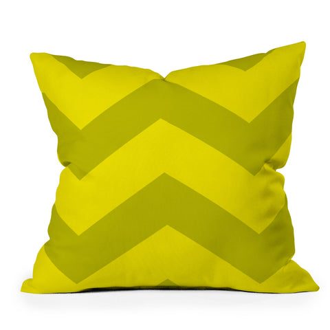 Holli Zollinger Chevron Yellow Outdoor Throw Pillow